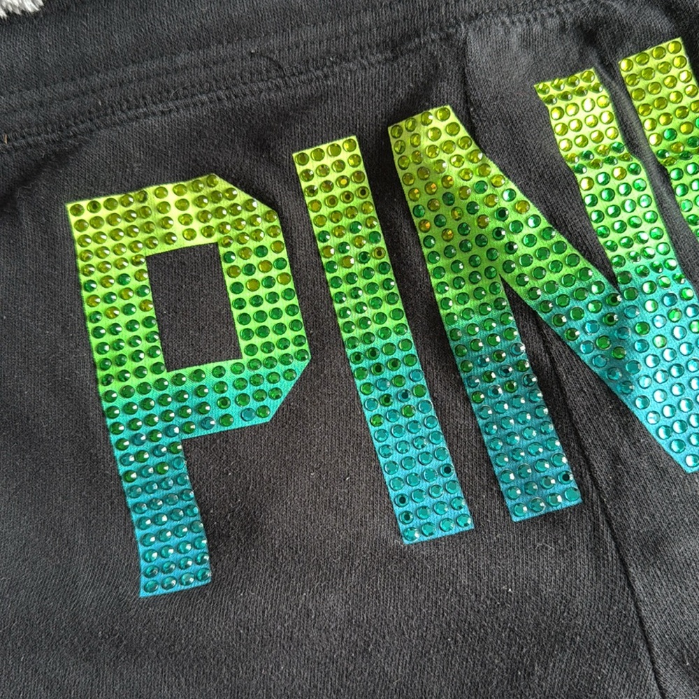 VS PINK rhinestone ombre shorts - Picture 5 of 9